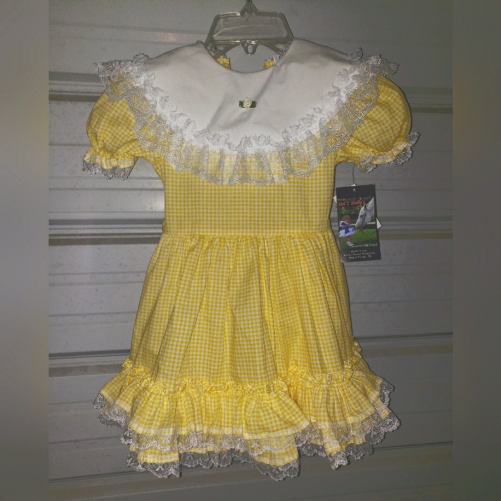 New! Size 4 Yellow Cowgirl Dress Lid'l Dollys Kids Party Fancy Dance Western
